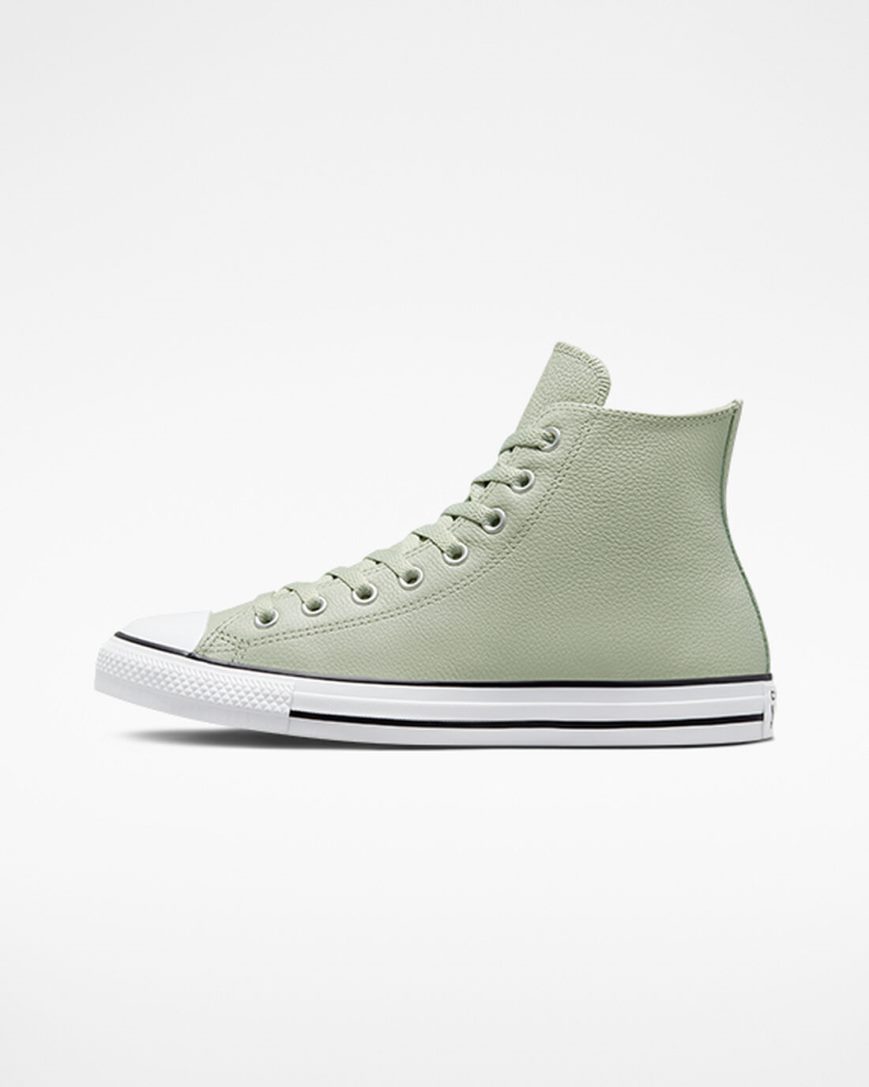 Tenisi Inalti Barbati Converse Chuck Taylor All Star Piele Masline Verzi | RO NGPEI684